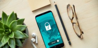 Photo depicts a cell phone with a secure connection to a mobile app