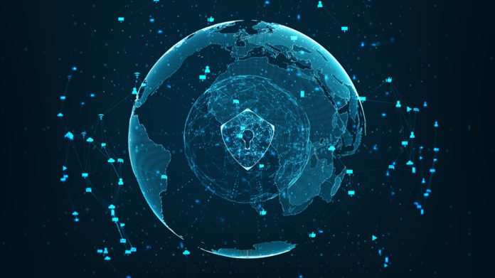 A visual representation of global network security.