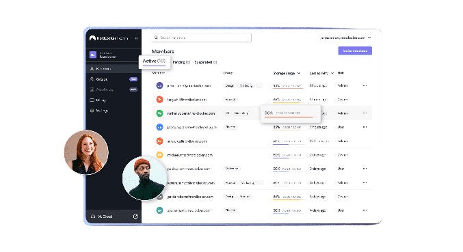 NordLocker interface.