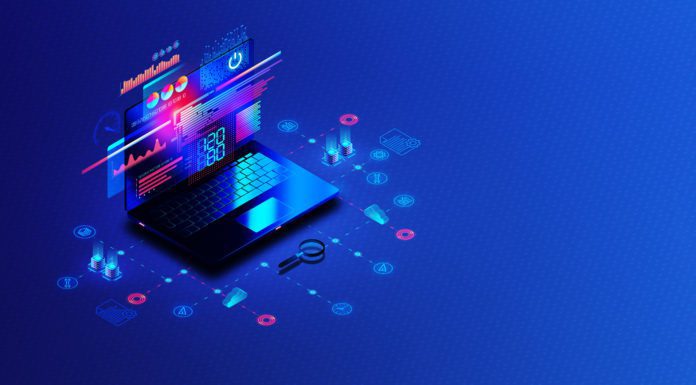 Network monitoring software interface concept.