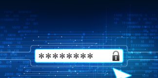 Mouse icon hovering over password entry field
