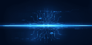 Abstract digital technology operating system background.