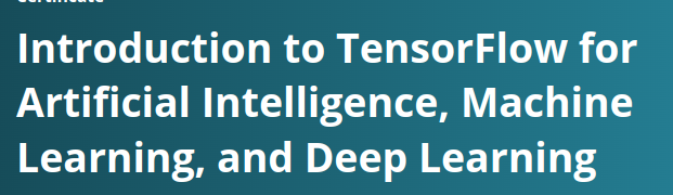Coursera TensorFlow for AI