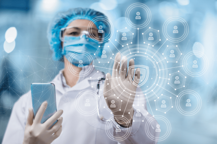 Visualization of data protection in healthcare.