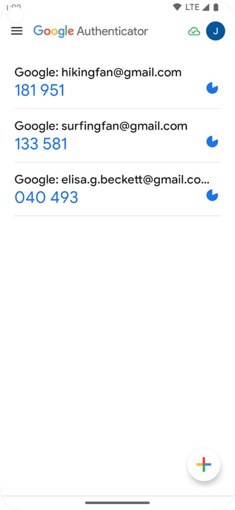 Figure 5 - Google MFA.