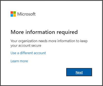 Figure 1 - Microsoft MFA.
