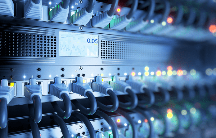 Data center cloud connection network router and switch.