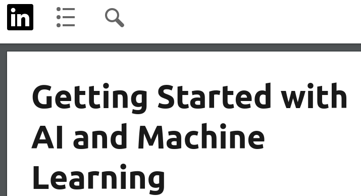 LinkedIn Getting with AI and ML