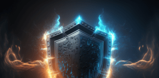 Shield on fire with silicon chip patterning