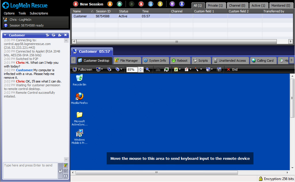 LogMeIn Rescue Technician Console